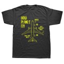 Herre-T-shirt med flyprint T2203 3
