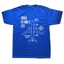 Herre-T-shirt med flyprint T2203 4
