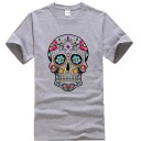 Herre t-shirt med kranium T2056 5