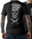 Herre t-shirt med kranium T2370 1