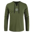 Herre-T-shirt med snørebånd 8