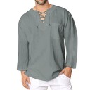 Herre T-shirt med snørebånd F773 4