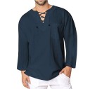 Herre T-shirt med snørebånd F773 5