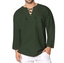 Herre T-shirt med snørebånd F773 6