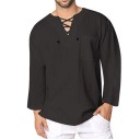 Herre T-shirt med snørebånd F773 2