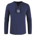 Herre-T-shirt med snørebånd 6