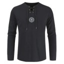 Herre-T-shirt med snørebånd 4