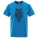 Herre-T-shirt med ugle T2164 4