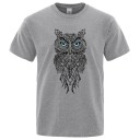 Herre-T-shirt med ugle T2164 5