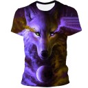 Herre-T-shirt med ulveprint T2081 9