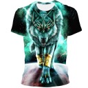 Herre-T-shirt med ulveprint T2081 10