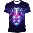 Herre-T-shirt med ulveprint T2081 7
