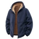 Herre vinterjakke Vindafvisende design Lynlås lukning Praktiske lommer Hætte Cashmere foring Varm behagelig vinterbæring til vinterperioden 5
