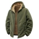 Herre vinterjakke Vindafvisende design Lynlås lukning Praktiske lommer Hætte Cashmere foring Varm behagelig vinterbæring til vinterperioden 7