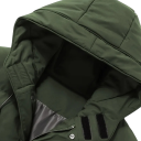 Herre vinterjakke Vindtæt design Lynlås og knaplukning Praktiske lommer Varm bomuldsforing Holdbar polyester vinterjakke 4