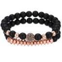 Herrearmbånd med perler, 2 stk. H514 3
