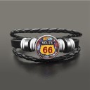 Herrearmbånd med Route 66-motiv 3