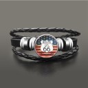 Herrearmbånd med Route 66-motiv 4