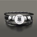 Herrearmbånd med Route 66-motiv 7
