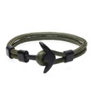 Herrearmbånd med snor og anker 6