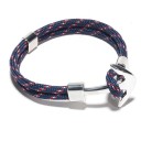 Herrearmbånd med snor og anker 8