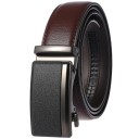 Herrebælte af ægte læder, bredde 3,5 cm, metalspænde af zinklegering, klassisk læderbælte til bukser, elegant tilbehør, naturmateriale 3