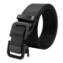 Herrebælte i nylon 120 x 3,5 cm. Robust justerbar rem med automatisk metalspænde. Udendørs sportsstil. Let til hverdagsbrug. 1