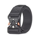 Herrebælte i nylon 125 x 3,8 cm Holdbart taktisk bælte med metalspænde med hurtigudløser Justerbart bælte til uniform Bukser Udstyr 5