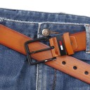 Herrebælte i PU-læder 120 x 3,8 cm Med metalspænde Elegant modetilbehør til jeans og jakkesæt Justerbart bælte til mænd 5