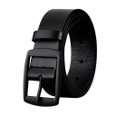 Herrebælte i PU-læder med sort metalspænde. Bredde 3 cm. Elegant buksebælte. Moderne tilbehør til mænd. Justerbar omkreds. 1