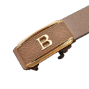 Herrebælte lavet af PU-læder, bredde 3,4 cm. Elegant bælte med automatisk spænde. Stilfuldt modetilbehør til bukser. Justerbar omkreds. Klassisk udseende. 2