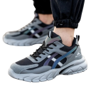 Herren Arbeitschuhe mit Schnürung und verstärkter Sohle aus Polyethylen-Gewebe grau für Arbeit und Alltag 3