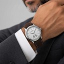 Herren Automatikuhren Farasute Elegant mit kleiner Sekunde Wasserfest 5 bar Durchmesser 39 mm Edelstahl Saphirglas Lederarmband 6