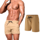 Herren Bade Shorts Einfarbig Mit Kordelzug Mit Taschen Nylon Spandex Schnell trocknend Sommer Bade Shorts für Wasser 7