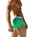 Herren Badehose einfarbig Nylon Spandex Mit Kordelzug Weißer Streifen um die Taille Logo an der Seite Enganliegender Schnitt Badehose für den Strand 9