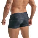 Herren Badehosen im Boxer-Schnitt mit Jeans-Druck nahtloses Design enganliegender Schnitt mit kurzer Beinlänge für Strand, Pool 5