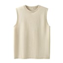 Herren Baumwolltanktop Einfarbiges Design Rundhalsausschnitt Bequemer gerader Schnitt Atmungsaktives Material Für Sport und Freizeit 8