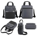Herren Business-Umhängetasche 31×26×12 cm, wasserdicht, große Kapazität, Oxford-Tasche, lässig, einfarbig, Herren-Aktentasche für Dokumente 7
