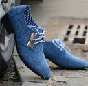 Herren-Canvas-Stiefeletten mit Verzierung J966 5