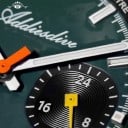 Herren Chronograph-Uhr mit Tachymeter Leuchtindizes BGW9 Wasserdicht bis 100 m Gehäuse 38 mm Edelstahl 316L Gummiband FKM 3