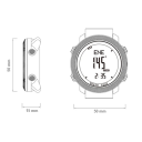 Herren-Digital-Sportuhr, 50 mm, wasserdicht, zum Laufen, Schwimmen, Kompass, Barometer, Höhenmesser, Schrittzähler, Nylonarmband, Wecker 4