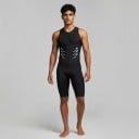 Herren Fahrradsatz Trägershirt ohne Ärmel und Shorts Reißverschluss vorne Elastisches Material 80 % Polyester und 20 % Spandex 5