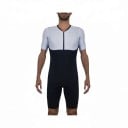 Herren Fahrradsatz Trikot mit kurzen Ärmeln und Shorts Diagonale Streifen Elastisches Material 80 % Polyester und 20 % Spandex Weiß und Schwarz 1