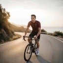 Herren Fahrradsatz Trikot mit kurzen Ärmeln und Shorts mit weißem Träger und Polster 90 % Polyester und 10 % Lycra Weinrot und Schwarz 6
