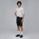 Herren Fahrradsatz Trikot mit kurzen Ärmeln und Shorts Trikot aus Polyester und Spandex Shorts aus Polyamid und Spandex Weiß und Schwarz 6
