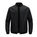 Herren Frühlings-Bomberjacke mit Reißverschluss Leichte modische Jacke mit elastischen Säumen Elegante Übergangsjacke für Stadt und Freizeit 2