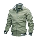 Herren Frühlings-Reißverschlussjacke mit elastischen Bündchen und Kragen. Leichte Übergangsjacke mit Taschen. Sportliche urbane Freizeitjacke 4