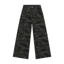 Herren Gerade geschnittene Camouflage Hose Locker Weites Bein Bequeme Outdoorhose Casual Style Luftige Army Hose 1