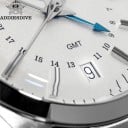 Herren GMT-Uhren mit Datum Wasserdicht bis 100 m Leuchtindizes BGW9 Gehäuse 36 mm Edelstahl 316L Mineralglas Für Reisen und Schwimmen 5