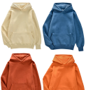 Herren Hoodie mit Taschen Einfarbiger Hoodie mit Druck einer Ente mit Messer und dem Schriftzug Peace Was Never an Option Stylisches Polyester-Modell 3